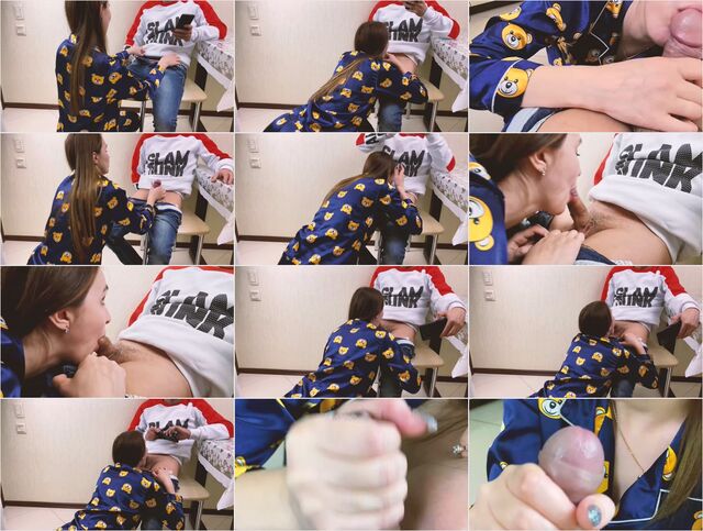 Blowjob to Brother while his Friend Waits outside 4k Preview