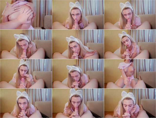 Blowjob from a Bunny and Cum on her lips 1080p Preview