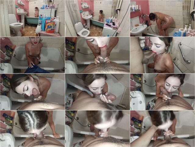Spying on my Sister in the Shower, and she was willing to Suck me off HD Preview