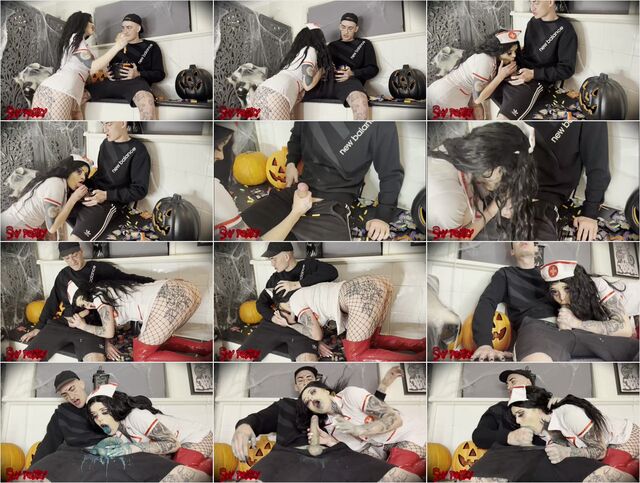 Sis Misses Halloween Party to Deepthroat Brothers Big Dick until shes Sick 1080p Preview