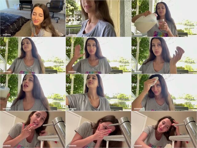 Cum on my face, milk and donuts 1080p Preview