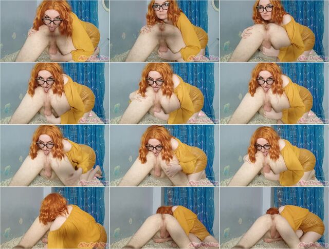 Redhead sister in skirt and glasses licks her ass 1080p Preview