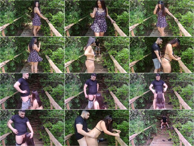 Hiker Interrupts Outdoor Photo Session 4k Preview