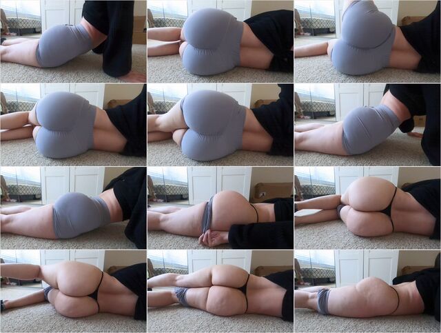 AvanelleJules Big-booty-stretching-shorts-strip Preview