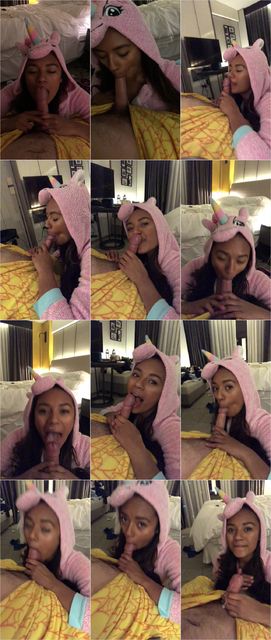 Daddys little Princess gives Cum Licking BJ in a Cute little Pink Onesie 4k Preview
