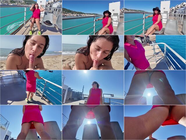 Mom Flashing in Public and Remembers her Vacation with Son 4k Preview