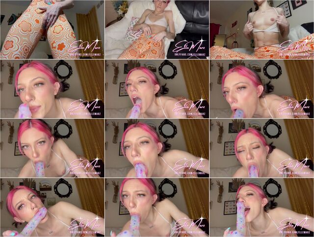 Elle Marz - over the pants play dildo blowjob Preview